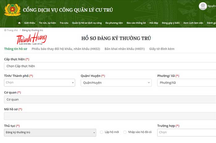 Điền đủ Thông tin hồ sơ Điền đủ Thông tin hồ sơ